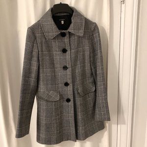 70s inspired light wool peacoat made in Canada